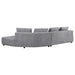 Toscano 134-inch Upholstered Sectional Sofa Grey - National Warehouse Furniture (Buffalo, NY)