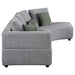Toscano 134-inch Upholstered Sectional Sofa Grey - National Warehouse Furniture (Buffalo, NY)