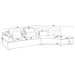 Toscano 134-inch Upholstered Sectional Sofa Grey - National Warehouse Furniture (Buffalo, NY)