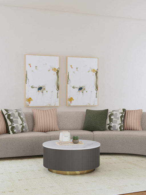 Fayette Upholstered Armless Chair Greige - National Warehouse Furniture (Buffalo, NY)