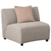 Fayette Upholstered Armless Chair Greige - National Warehouse Furniture (Buffalo, NY)