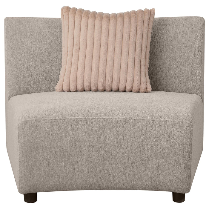 Fayette Upholstered Armless Chair Greige - National Warehouse Furniture (Buffalo, NY)