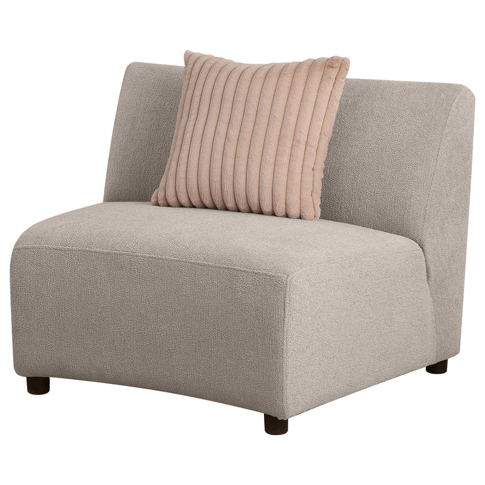 Fayette Upholstered Armless Chair Greige - National Warehouse Furniture (Buffalo, NY)