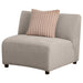 Fayette Upholstered Armless Chair Greige - National Warehouse Furniture (Buffalo, NY)