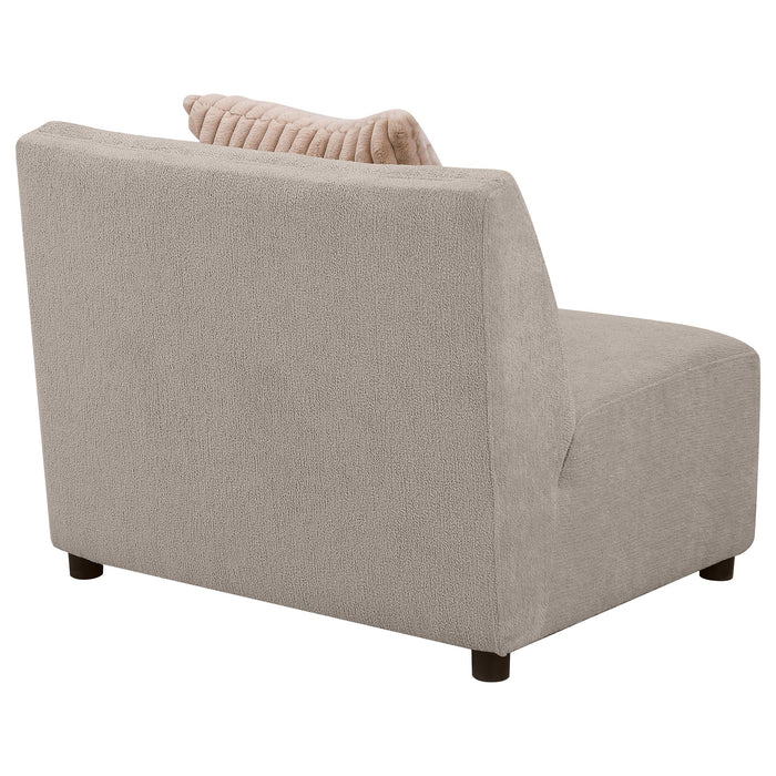 Fayette Upholstered Armless Chair Greige - National Warehouse Furniture (Buffalo, NY)