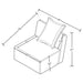 Fayette Upholstered Armless Chair Greige - National Warehouse Furniture (Buffalo, NY)