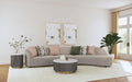 Fayette Upholstered Armless Chair Greige - National Warehouse Furniture (Buffalo, NY)