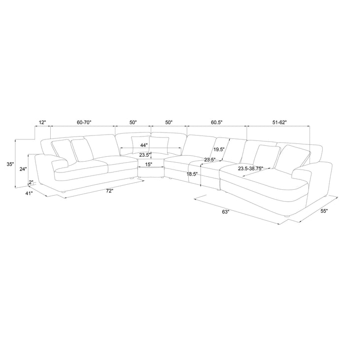 Emberson Upholstered Modular Sectional Sofa Ivory - National Warehouse Furniture (Buffalo, NY)