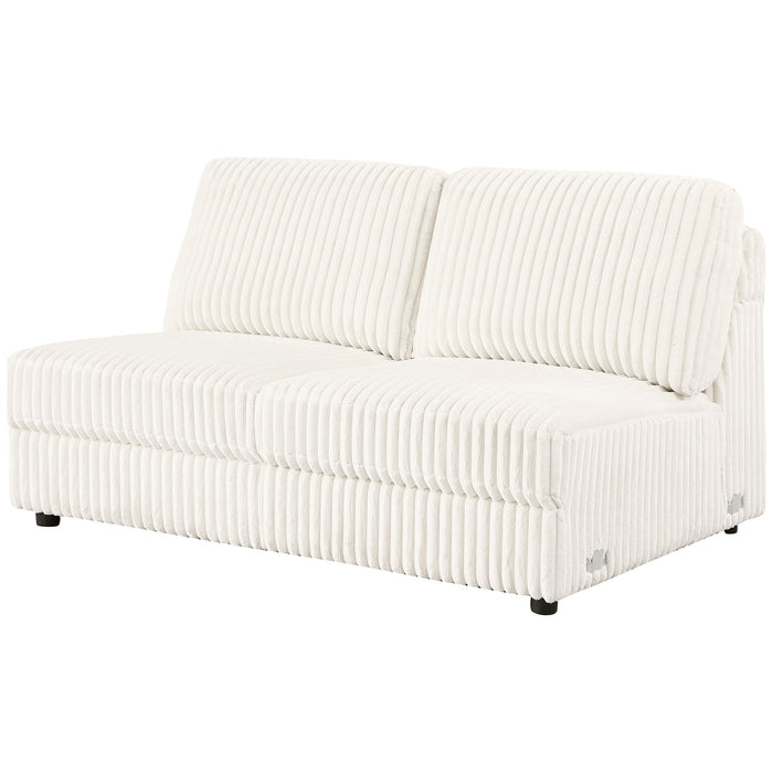 Emberson Upholstered Armless Loveseat Ivory - National Warehouse Furniture (Buffalo, NY)