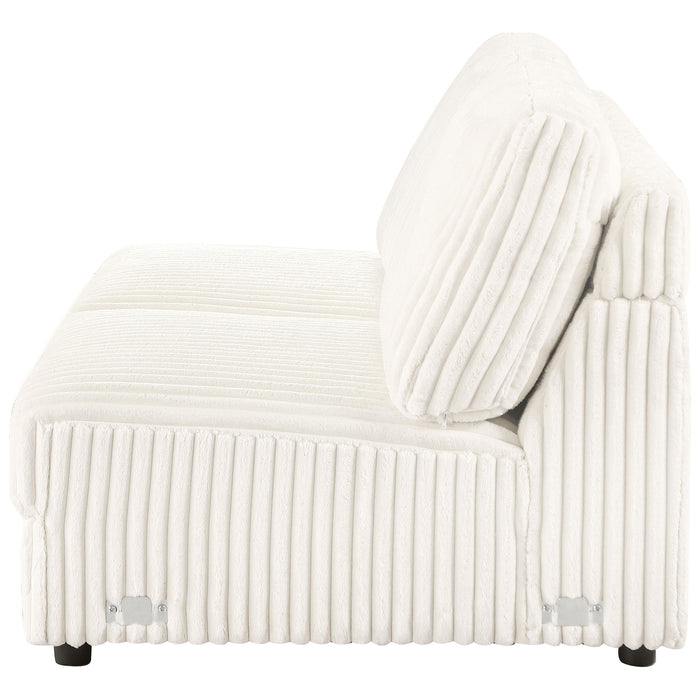 Emberson Upholstered Armless Loveseat Ivory - National Warehouse Furniture (Buffalo, NY)