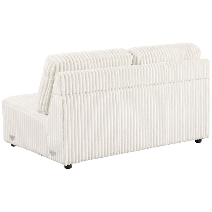 Emberson Upholstered Armless Loveseat Ivory - National Warehouse Furniture (Buffalo, NY)