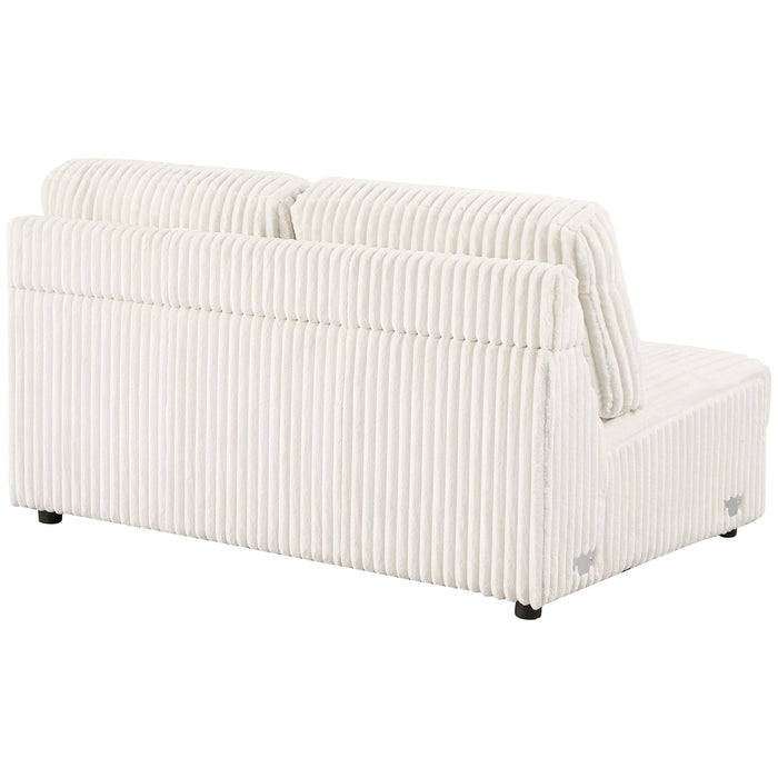 Emberson Upholstered Armless Loveseat Ivory - National Warehouse Furniture (Buffalo, NY)