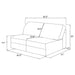 Emberson Upholstered Armless Loveseat Ivory - National Warehouse Furniture (Buffalo, NY)