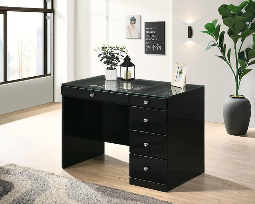 Crown Mark Furniture Morgan Vanity in Black B4851BK - National Warehouse Furniture (Buffalo, NY)
