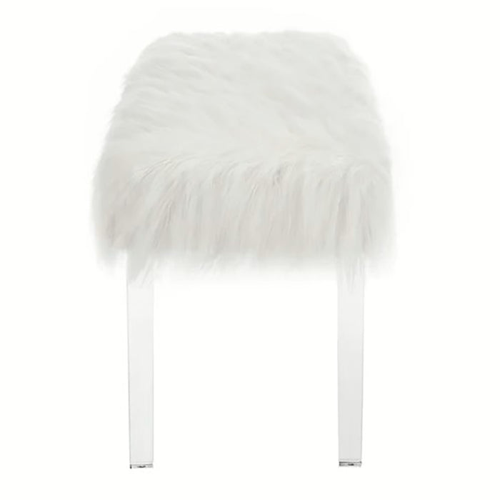 Crown Mark Furniture Fatima Bench in White - National Warehouse Furniture (Buffalo, NY)