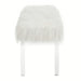 Crown Mark Furniture Fatima Bench in White - National Warehouse Furniture (Buffalo, NY)