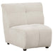 Charlotte Upholstered Curved Armless Chair Ivory - National Warehouse Furniture (Buffalo, NY)