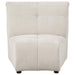 Charlotte Upholstered Curved Armless Chair Ivory - National Warehouse Furniture (Buffalo, NY)