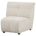 Charlotte Upholstered Curved Armless Chair Ivory - National Warehouse Furniture (Buffalo, NY)