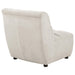 Charlotte Upholstered Curved Armless Chair Ivory - National Warehouse Furniture (Buffalo, NY)