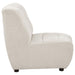 Charlotte Upholstered Curved Armless Chair Ivory - National Warehouse Furniture (Buffalo, NY)