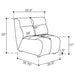 Charlotte Upholstered Curved Armless Chair Ivory - National Warehouse Furniture (Buffalo, NY)