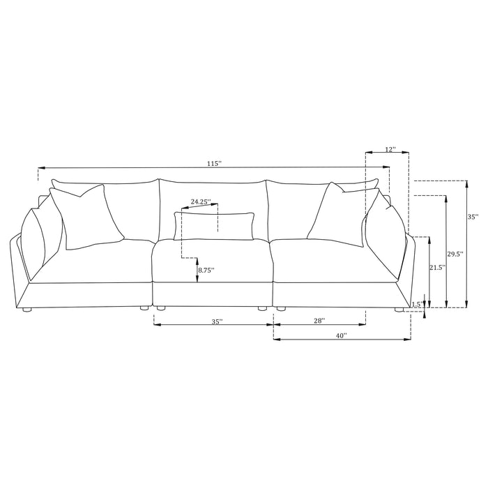 Sasha Stationary Sofas - National Warehouse Furniture (Buffalo, NY)