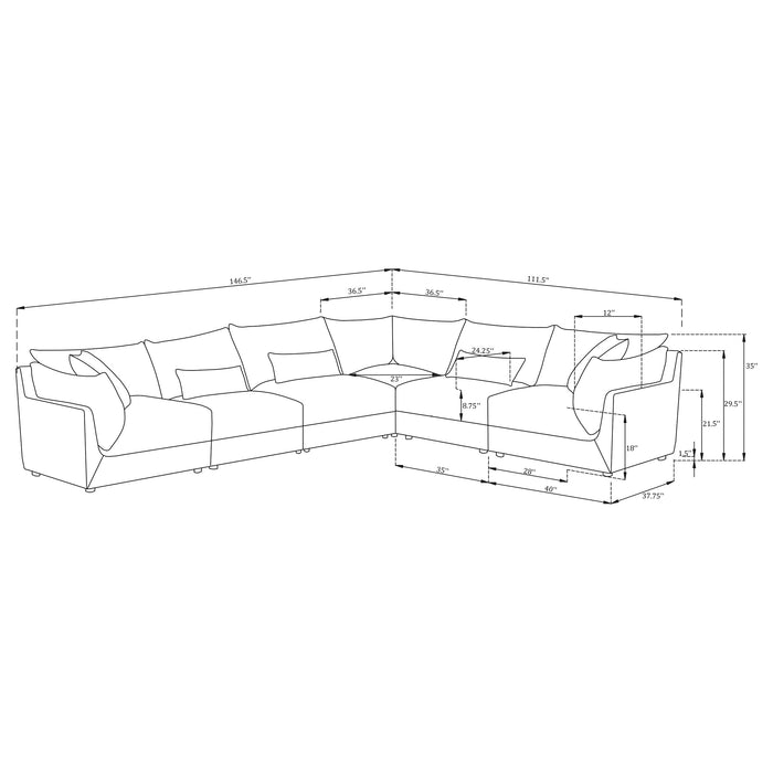 Sasha 6 Piece Sectionals - National Warehouse Furniture (Buffalo, NY)