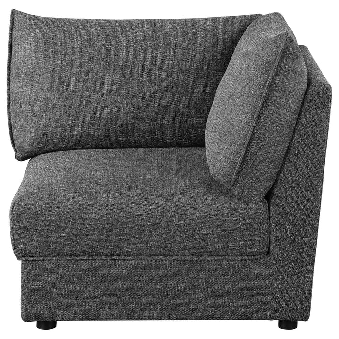Sasha Upholstered Corner Chair Barely Black - National Warehouse Furniture (Buffalo, NY)