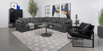 Sasha Upholstered Corner Chair Barely Black - National Warehouse Furniture (Buffalo, NY)