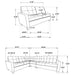 Georgina 5 Pc Stationary Sectionals Grey - National Warehouse Furniture (Buffalo, NY)