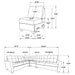 Georgina 4-piece Upholstered Modular Sectional Sofa Beige - National Warehouse Furniture (Buffalo, NY)