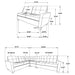 Georgina 4-piece Upholstered Modular Sectional Sofa Beige - National Warehouse Furniture (Buffalo, NY)