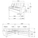 Georgina Sectional Loveseat - National Warehouse Furniture (Buffalo, NY)