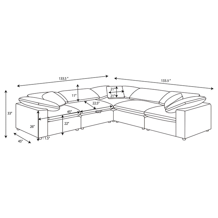 Raleigh Modular Sectionals Grey - National Warehouse Furniture (Buffalo, NY)