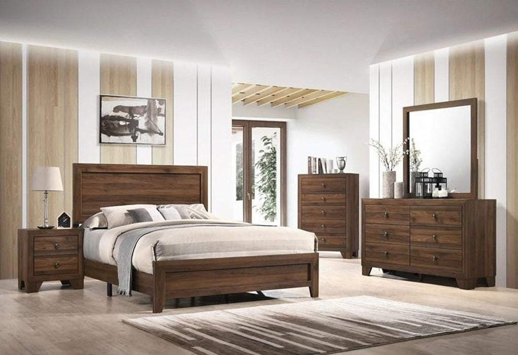 Crown Mark Millie Dresser in Brown Cherry