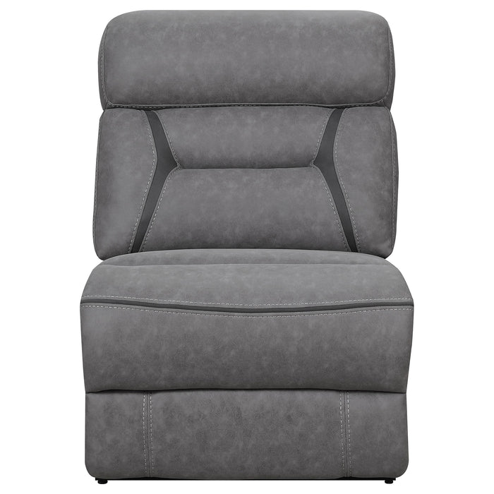 Higgins Upholstered Armless Chair Grey - National Warehouse Furniture (Buffalo, NY)