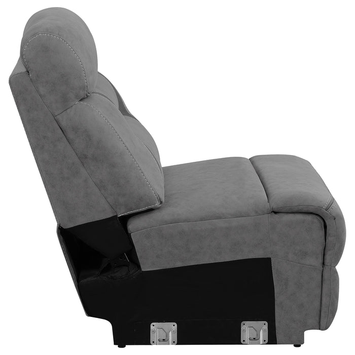 Higgins Upholstered Armless Chair Grey - National Warehouse Furniture (Buffalo, NY)