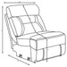 Higgins Upholstered Armless Chair Grey - National Warehouse Furniture (Buffalo, NY)