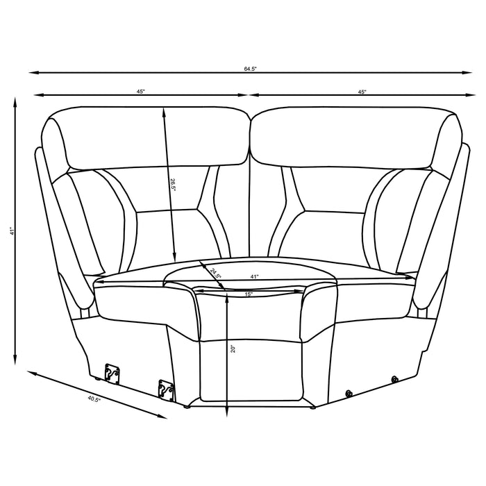 Higgins Reclining Sectionals Corner Chair - National Warehouse Furniture (Buffalo, NY)