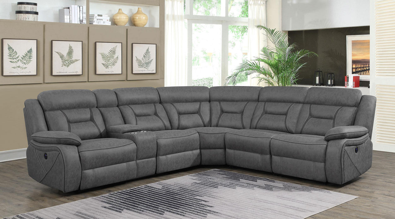 Higgins Upholstered Wedge Grey - National Warehouse Furniture (Buffalo, NY)