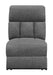 Bahrain Upholstered Armless Power Recliner Charcoal - National Warehouse Furniture (Buffalo, NY)