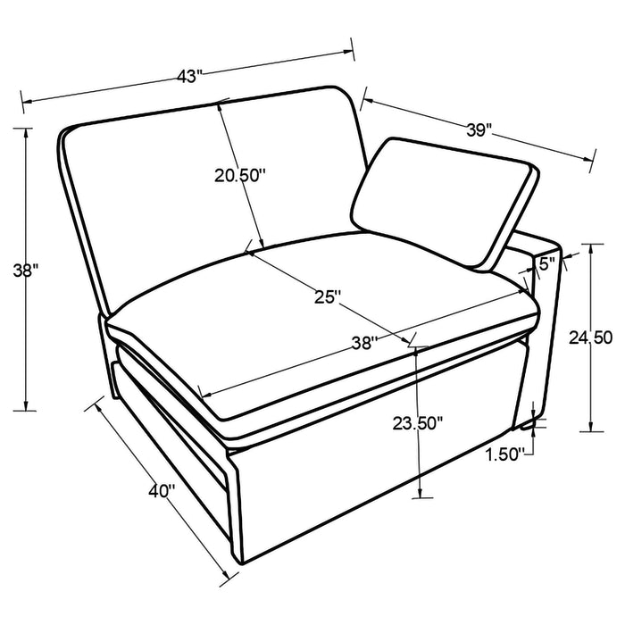 Collins Sectionals White - National Warehouse Furniture (Buffalo, NY)