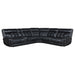 Hewitt Leather Upholstered Power Reclining Sectional Black - National Warehouse Furniture (Buffalo, NY)