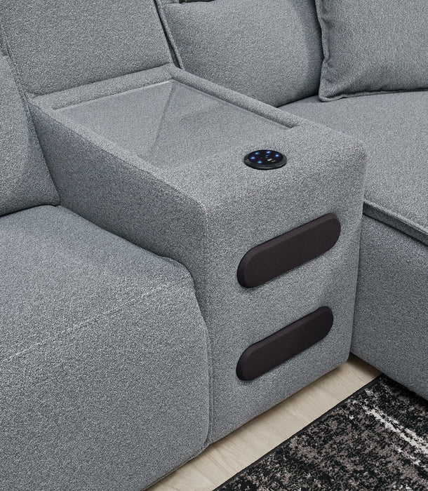 ModMax II Reclining Sectional with Chaise and Audio Console - National Warehouse Furniture (Buffalo, NY)