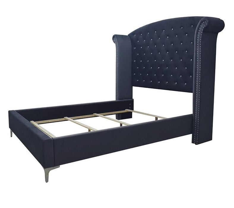 Crown Mark Furniture Lucinda Queen Upholstered Panel Bed in Gray B9260-Q - National Warehouse Furniture (Buffalo, NY)