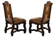 Crown Mark Neo Renaissance Dining Side Chair in Warm Brown (Set of 2) image