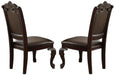 Crown Mark Kiera Dining Side Chair in Rich Brown (Set of 2) image