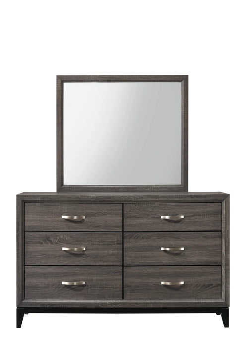 Crown Mark Akerson 6 Drawer Dresser in Grey image