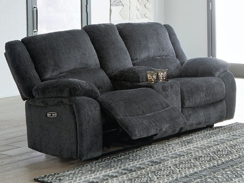 Draycoll Power Reclining Loveseat with Console - National Warehouse Furniture (Buffalo, NY)